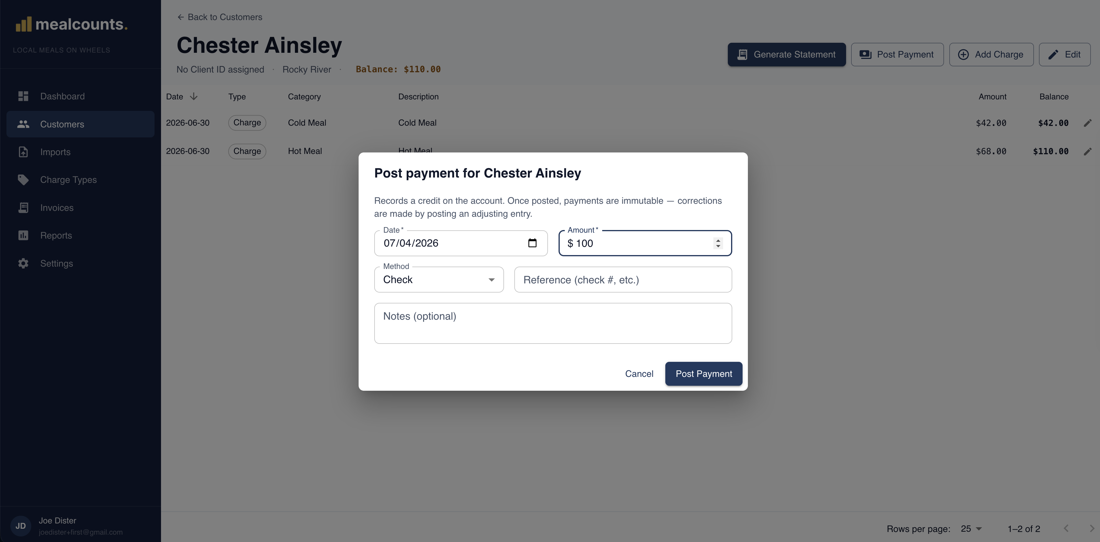 A running ledger for every recipient